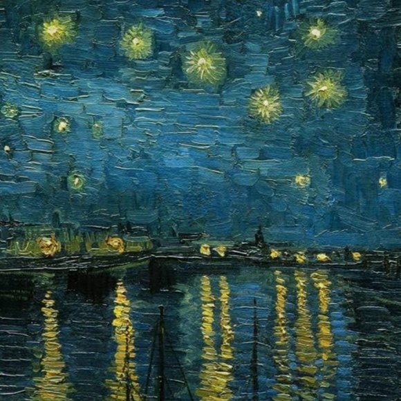 Starry Night Over the Rhone Vincent Van Gogh Big Wall Art Hanging Tapestry New - Picture 2 of 10